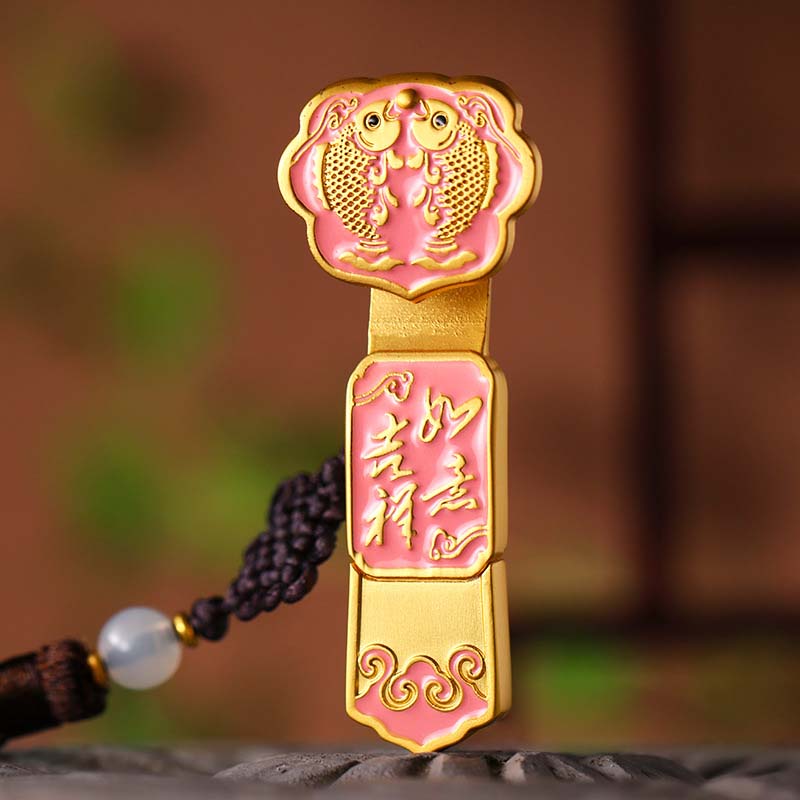 Vintage Chinoiserie style Koi Ruyi USB flash drive 32G 64G 128G creative gift USB flash drives flash disk flashdisk flashdrive pendrive flashdisks flashdrives pen drive  flash disks