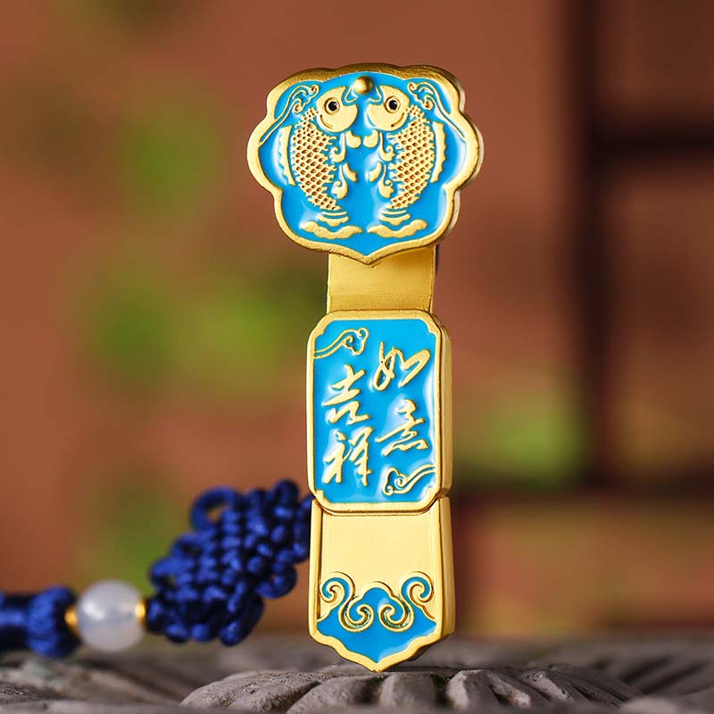 Vintage Chinoiserie style Koi Ruyi USB flash drive 32G 64G 128G creative gift USB flash drives flash disk flashdisk flashdrive pendrive flashdisks flashdrives pen drive  flash disks