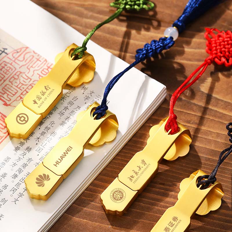 Vintage Chinoiserie style Koi Ruyi USB flash drive 32G 64G 128G creative gift USB flash drives flash disk flashdisk flashdrive pendrive flashdisks flashdrives pen drive  flash disks