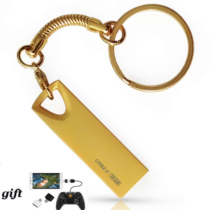 [+2 Free OTG Adapters]New Metal 32G 64G 128G USB Flash Drives flash disk flashdisk flash drive pendrive flash disks pen drive USB FlashDrives flashdrive  flashdisks Memory USB Disk Data Storage