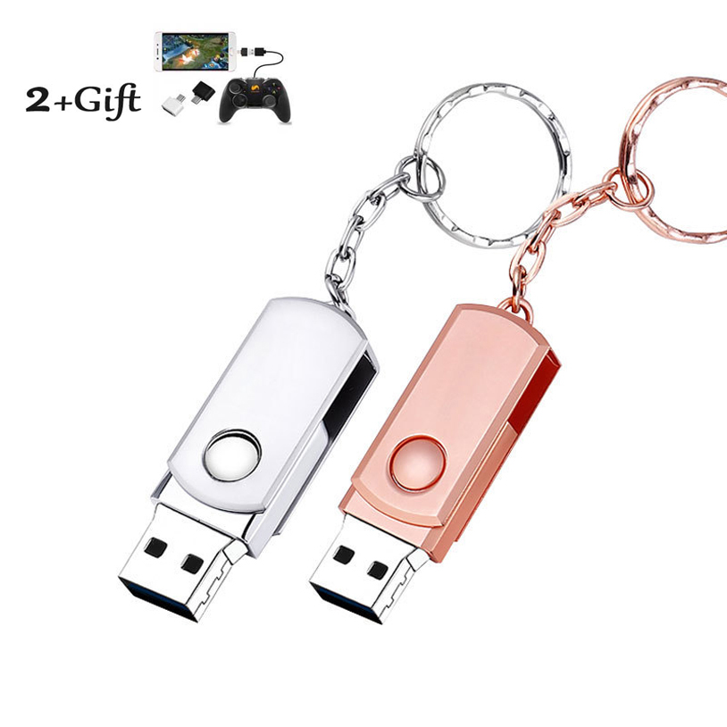 [+2 Free OTG Adapters]All Metal 32G 64G 128G 256G USB Flash Drives lash disk pendrive flashdrive flashdisk flash drive flashdrives flashdisks flash disks pen drive pendrive Memory USB Disk 256GB 128GB