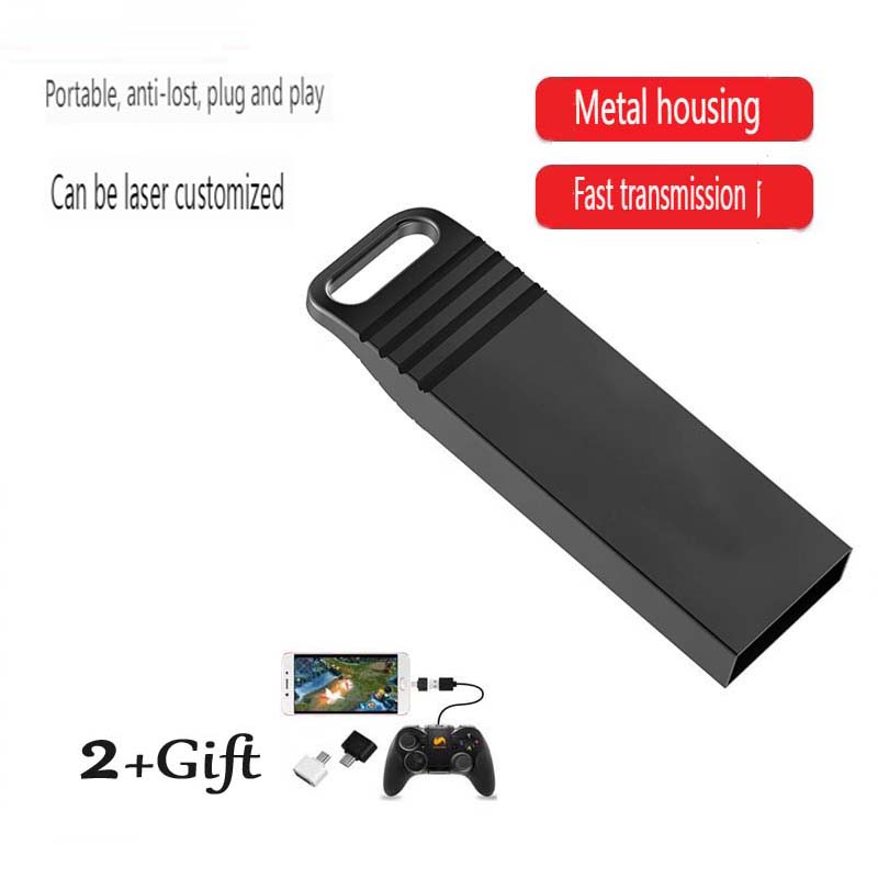 【+2 Free OTG 】All Metal 32G 64G 128G 256G USB Flash Drives Customizable Logo flash disk pendrive flashdrive flashdisk flash drive flashdrives flashdisks flash disks pen drive pendrive Memory USB Disk