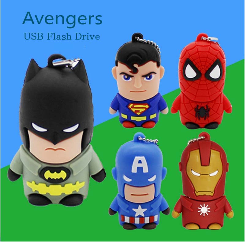 Avengers Lovely Gift 32G 64G USB Flash Drives 128G 256G flash disk pendrive flashdrive flashdisk flash drive flashdrives flashdisks flash disks pen drive pendrive Memory USB Disk Data Storage