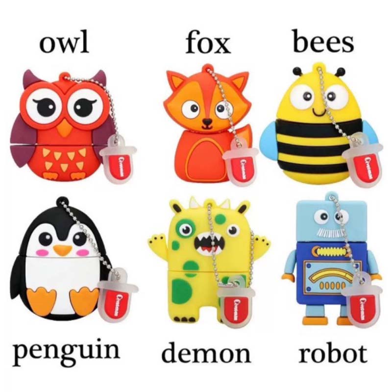 Manufacturer PVC cute cartoon doll USB flash drives 32G 64G 128G 256G animal shaped flash drive DIY personalized flash disk gift wholesale flash disks pen drive pendrive flashdrives flashdisks