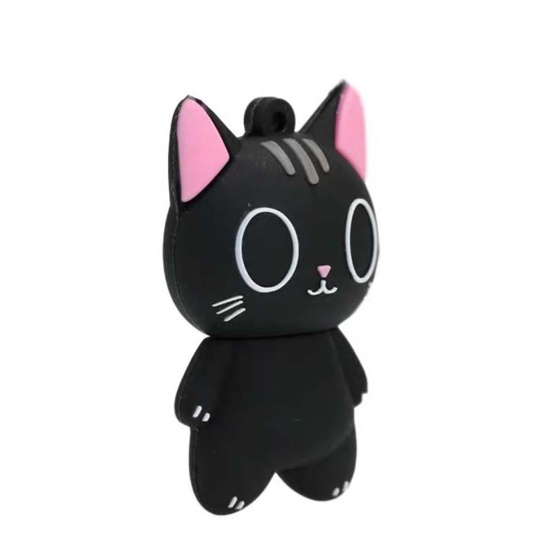 Manufacturer cat PVC cute cartoon doll USB flash drives 32G 64G 128G 256G animal shaped flash drive DIY personalized flash disk gift wholesale flash disks pen drive pendrive flashdrives flashdisks