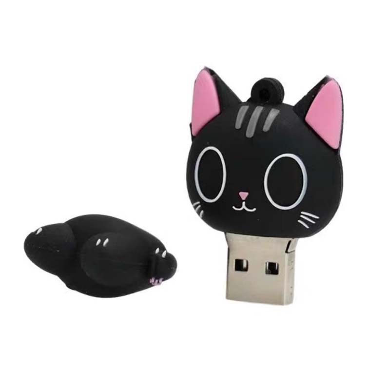 Manufacturer cat PVC cute cartoon doll USB flash drives 32G 64G 128G 256G animal shaped flash drive DIY personalized flash disk gift wholesale flash disks pen drive pendrive flashdrives flashdisks
