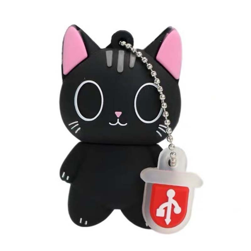 Manufacturer cat PVC cute cartoon doll USB flash drives 32G 64G 128G 256G animal shaped flash drive DIY personalized flash disk gift wholesale flash disks pen drive pendrive flashdrives flashdisks