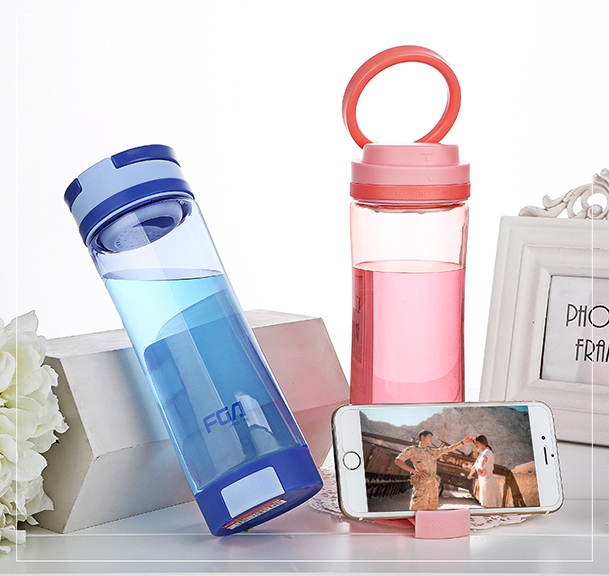 Newest Big capacity sport Mobile phone bracket Water bottle with record the number of drinking cups