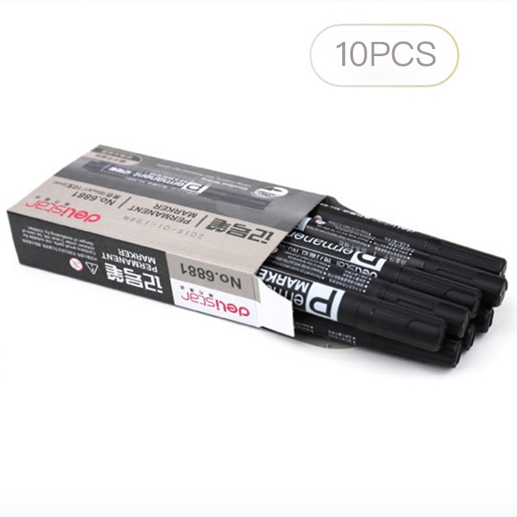 10PCS Waterproof Dry quickly Drawing Pen Art Markers Fine Liner Oil Ink School Marker Pen