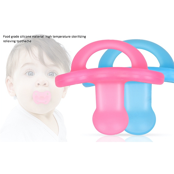 2 PCS Cute Baby Food Grade Simulation Nipple Pacifier Soft Silicone 0-36 Months Pacifier