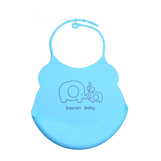 2 PCS  Baby Silicone Waterproof Easily Wipes Clean Feeding Bibs  Saliva Unisex Kids Aprons