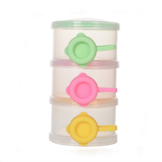 3 Layers Multifunction Infant Baby Milk Powder Formula Dispenser Candy Food Fruit Storage Box