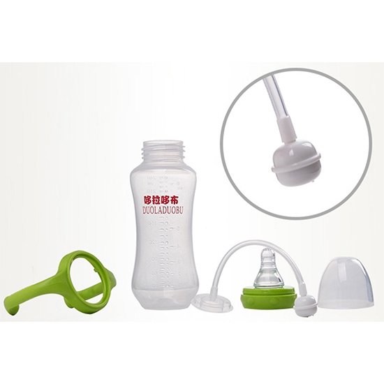 Food Grade PP Standard Mouth baby Feeding nursing milk water fruit juice bottle with handle