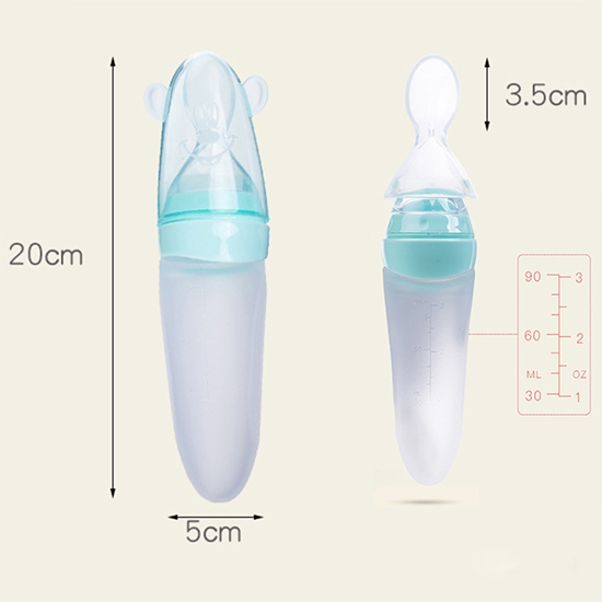 Cartoon Silicone baby medicine vegetable juice Fruit puree Rice paste Complementary food feeder