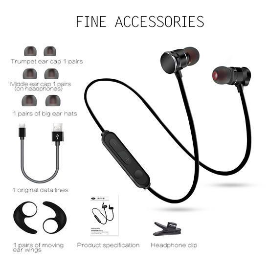 Fashion V4.1 Wireless Bluetooth Stereo Magnetic Earphones Sport Headset for Iphone
