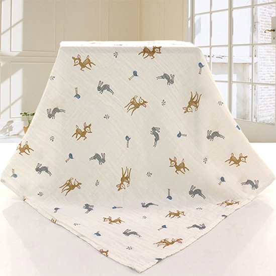 Double-sided Double layers muslin Gauze 100% cotton Newborn baby Child bath towel blanket quilt