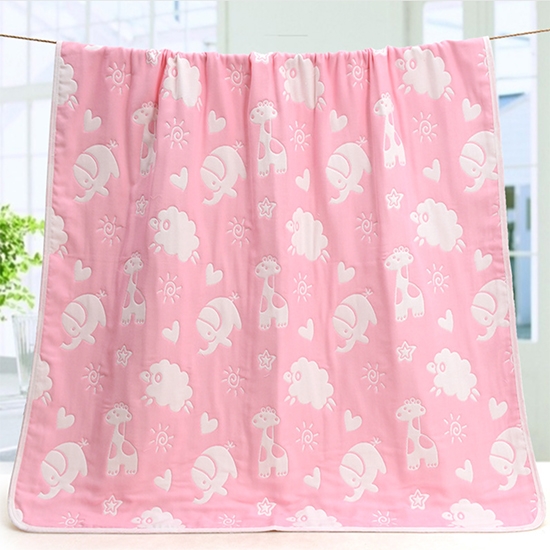Multifunction Double-sided 6 layers Gauze 100% cotton Newborn baby Child bath towel blanket quilt