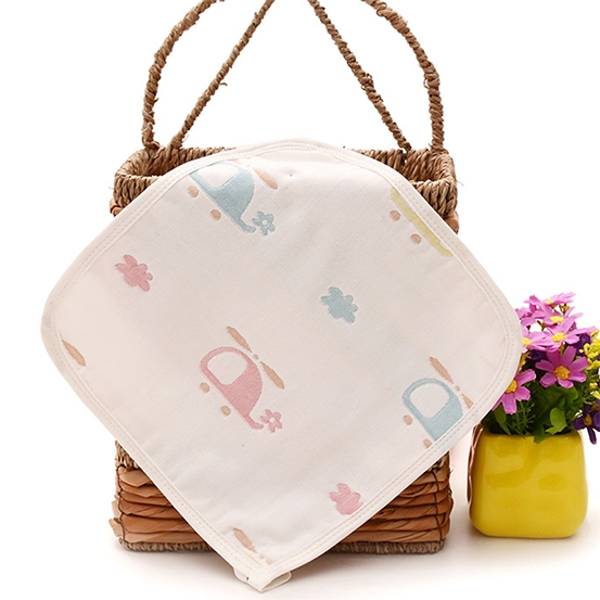 4PCS 6 Layers Double-sided 100% cotton Gauze Newborn baby Child face bath wash towel handkerchief