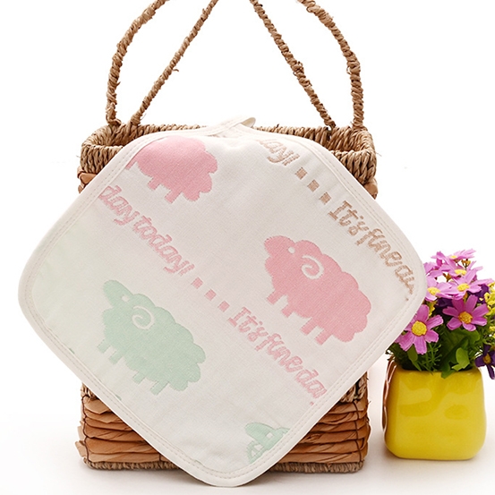4PCS 6 Layers Double-sided 100% cotton Gauze Newborn baby Child face bath wash towel handkerchief
