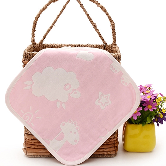4PCS 6 Layers Double-sided 100% cotton Gauze Newborn baby Child face bath wash towel handkerchief