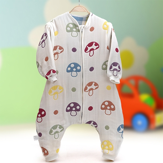 100% cotton 6 layers Gauze detachable Newborn baby Child sleeping bag sack bunting Crawl clothes