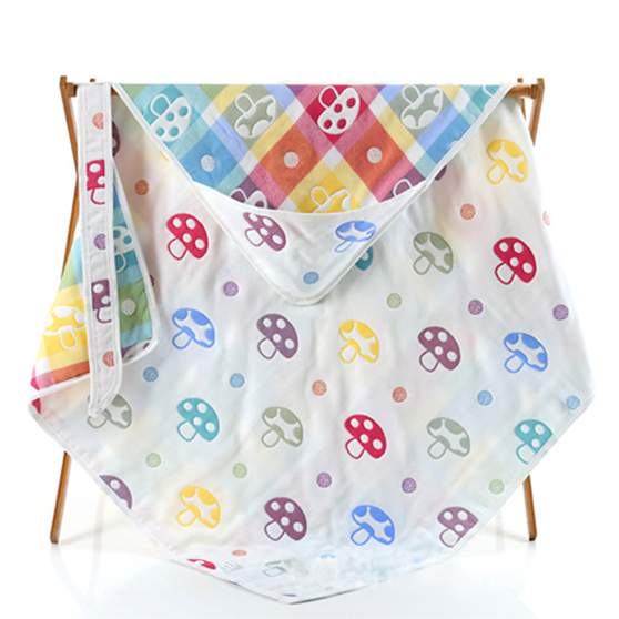 6 layers Gauze 100% cotton Newborn baby Child bath towel blanket quilt sleeping bag Hat Belt