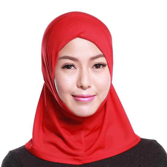Mini Scarf Crystal linen full cover Stretch Elastic Adjustable Fashion Islamic Muslim Hijab
