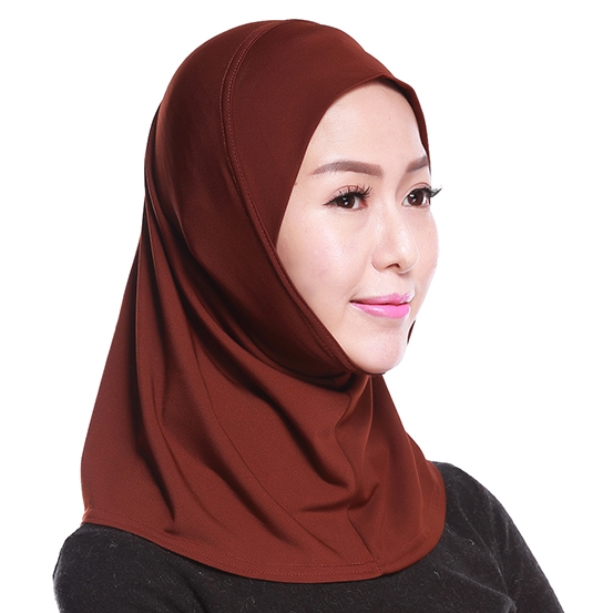 Mini Scarf Crystal linen full cover Stretch Elastic Adjustable Fashion Islamic Muslim Hijab