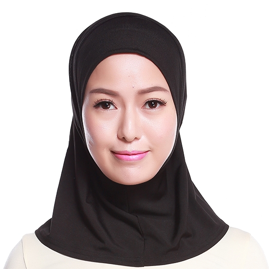 Mini Scarf Crystal linen full cover Stretch Elastic Adjustable Fashion Islamic Muslim Hijab