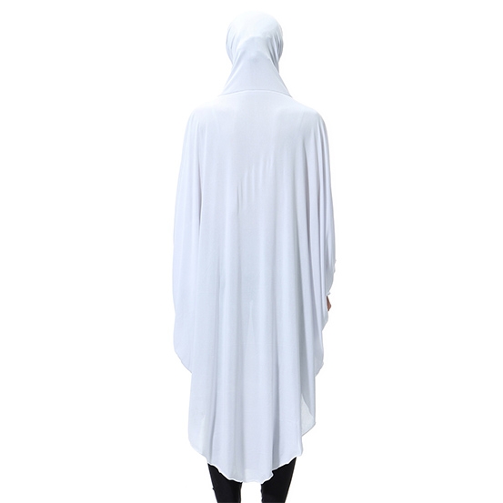 Highly elastic burqua Muslim lady Bat&apos;s-wing-sleeves Dress Two in One thobe with Hijab
