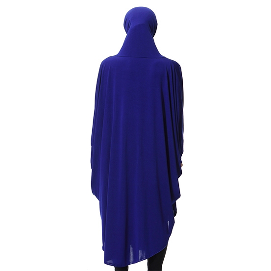 Highly elastic burqua Muslim lady Bat&apos;s-wing-sleeves Dress Two in One thobe with Hijab