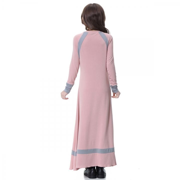 Muslim Kids ​Highly elastic girl dress Robes Long Sleeves clothes Abaya