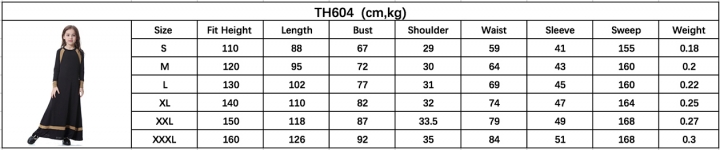 Muslim Kids ​Highly elastic girl dress Robes Long Sleeves clothes Abaya