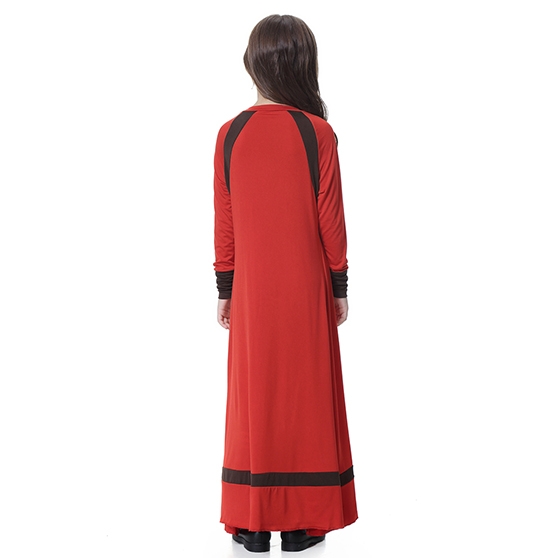 Muslim Kids ​Highly elastic girl dress Robes Long Sleeves clothes Abaya