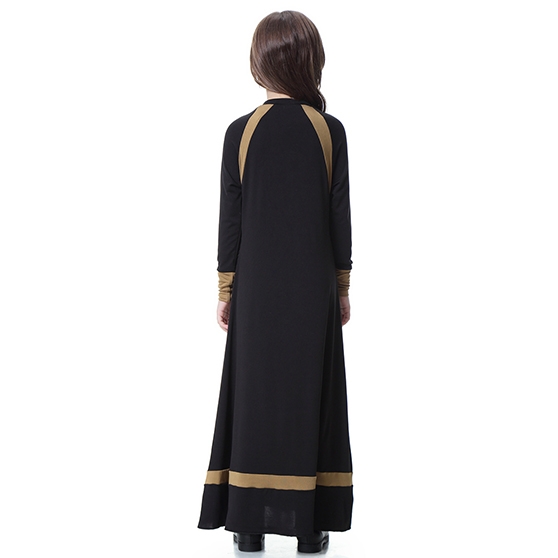 Muslim Kids ​Highly elastic girl dress Robes Long Sleeves clothes Abaya