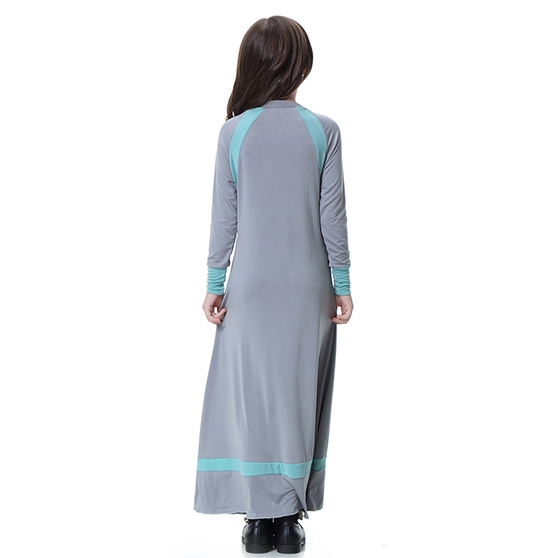 Muslim Kids ​Highly elastic girl dress Robes Long Sleeves clothes Abaya