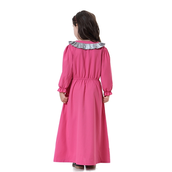 Kids Muslim girl dress Robes Long Sleeves clothes Abaya