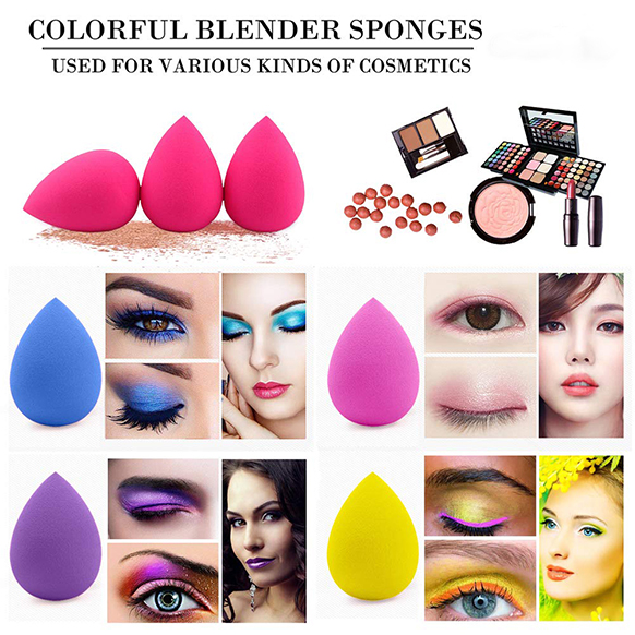 Drop shape Q bomb Non latex Makeup puff Sponge Egg tools Cosmetic blender