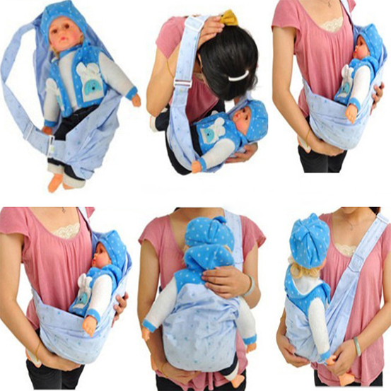 Comfortable and soft cotton traditional Baby Carrier Infant Kids Shoulders Carry Kangaroo Sling Wrap