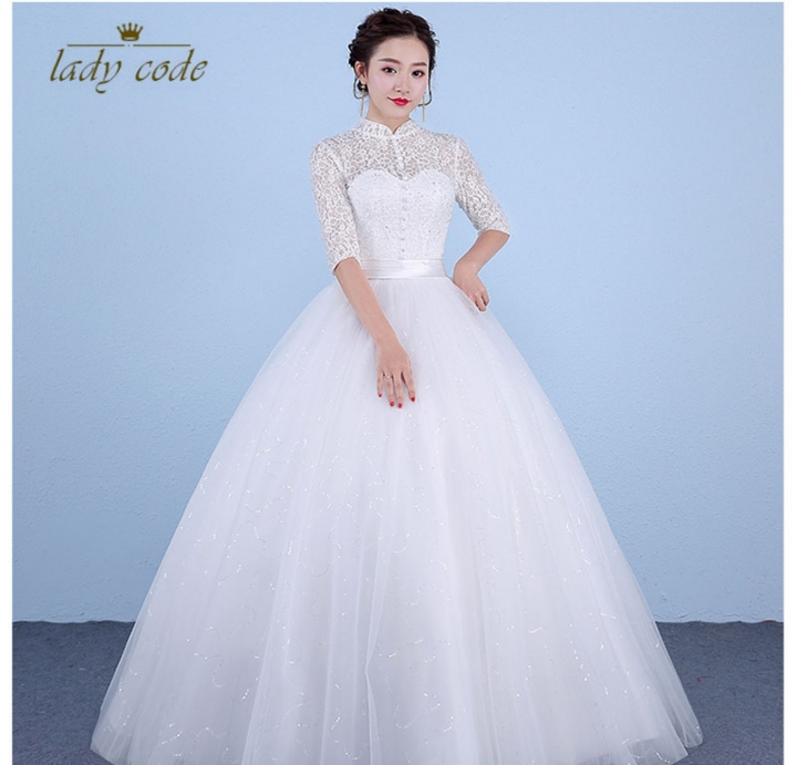 Turtleneck Wedding Dresses with Sleeves