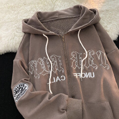Coat Men's Women's American Style Retro Letter Hooded Sweater y2k Hoodie sweatshirts clothes
