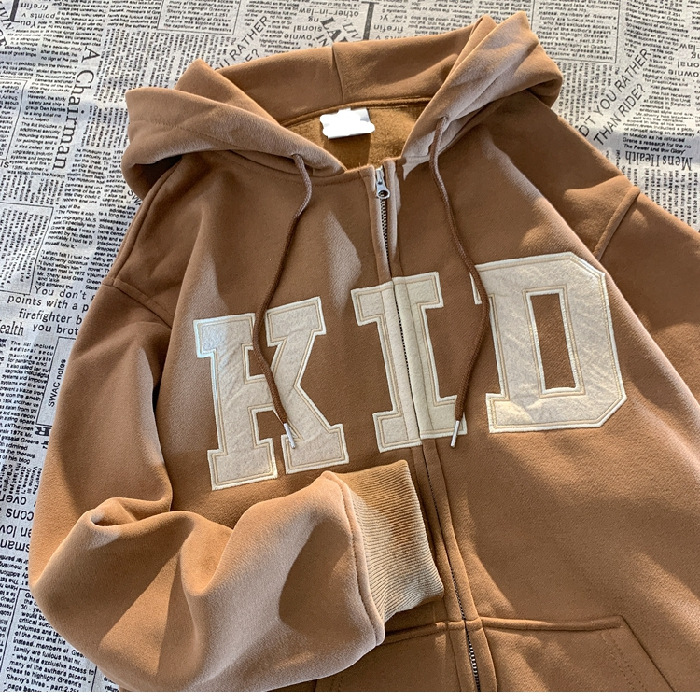 Coat Men's Women's American Style Retro Letter Hooded Sweater y2k Hoodie sweatshirts clothes