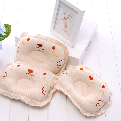 Color cotton embroidered styling pillow newborn baby anti-head pillow