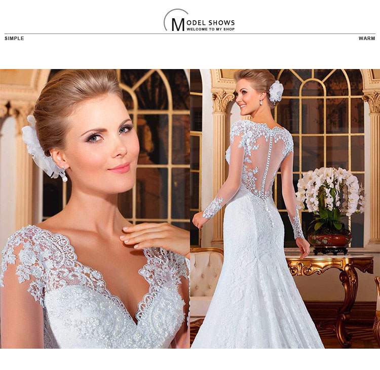 Lace Wedding Dresses Customized Mermaid Wedding Gown Fishtail Bride Dresses  High Quality Bride Gown 2 white price from kilimall in Kenya - Yaoota!