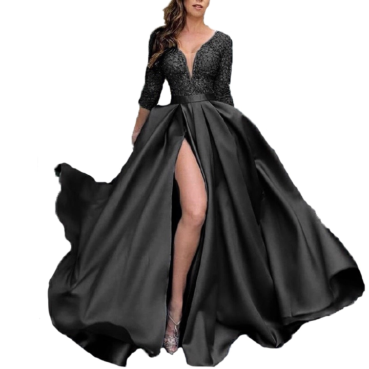 Women's independent station lace swinging sexy long skirt tailing party evening dress new style