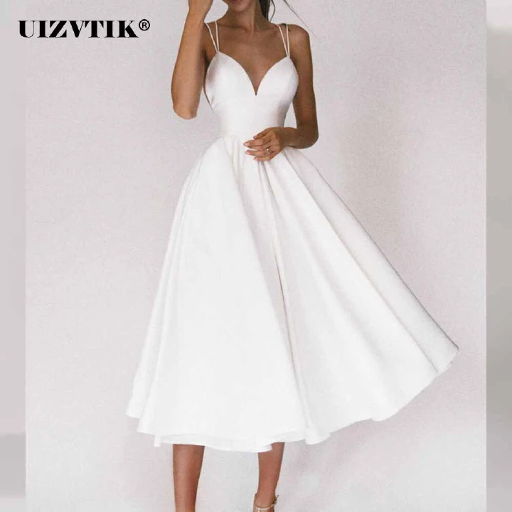 Elegant Guest Wedding Fomral Long Party Dresses for Women 2022 Summer White Sexy Slip Backless Ball Gown Midi vestidos Casual