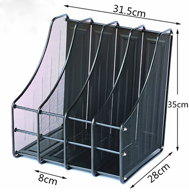 Metal iron net desktop management book file information frame