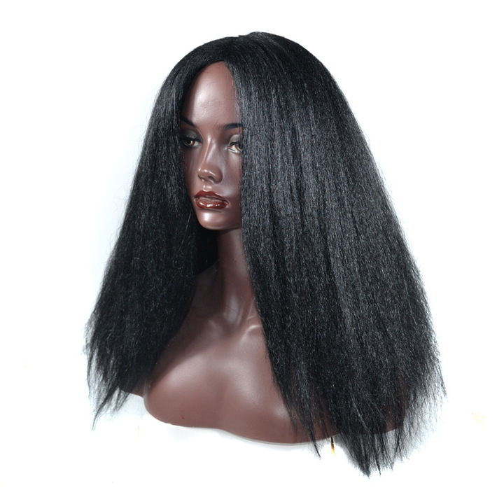 Black people micro-curved long curly hair fluffy YAKI curly wig