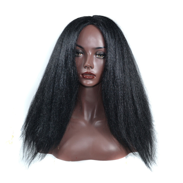 Black people micro-curved long curly hair fluffy YAKI curly wig