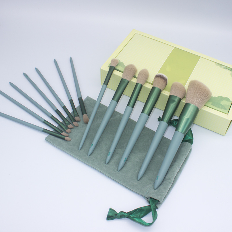 Fix makeup brush set net red Four Seasons Green quick dry super soft brush hair beauty tool set